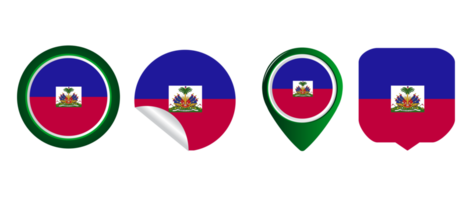 Haiti flag flat icon symbol illustration png