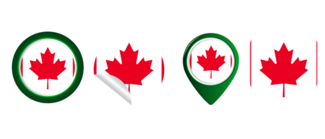 Canada flag flat icon symbol illustration png