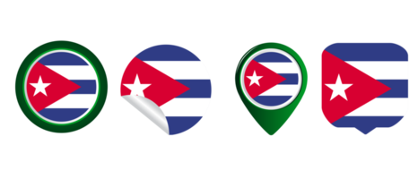 Cuba flag flat icon symbol illustration png