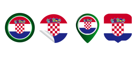 Croatia flag flat icon symbol illustration png