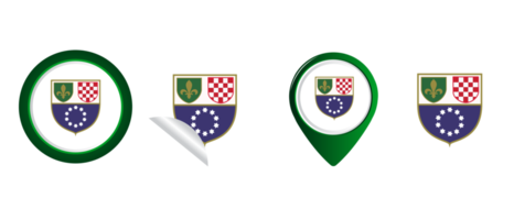 Federation of Bosnia and Herzegovina flag flat icon symbol illustration png