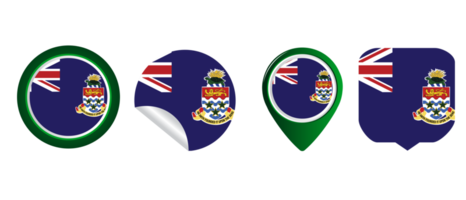caymen öar flagga platt ikon symbol illustration png
