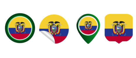 illustration de symbole icône plate drapeau equateur png