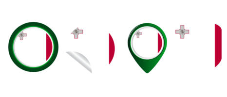 Malta flag flat icon symbol illustration png