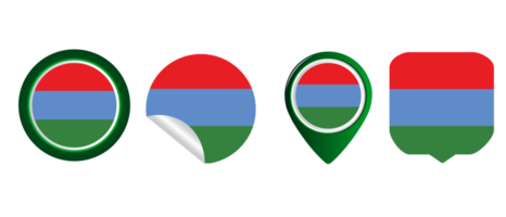 ilustración de símbolo de icono plano de bandera de karelia png