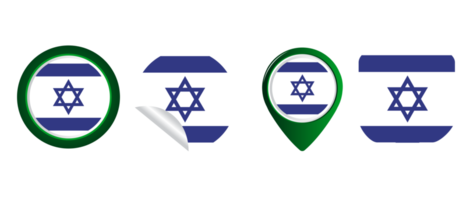 Israel flagga platt ikon symbol illustration png