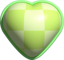 estetico carino 3d colorato dama cuore forma decorazione png