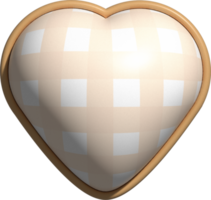 aesthetic cute 3D colorful checkers heart shape decoration png