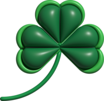 cute 3D lucky clover leaf decoration png