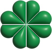 cute 3D lucky clover leaf decoration png