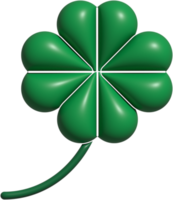 cute 3D lucky clover leaf decoration png