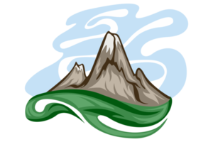 Mountain art design png