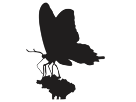 perching butterfly silhouette png