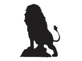 silueta de un león macho png