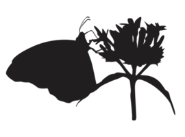 perching butterfly silhouette png