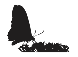 perching butterfly silhouette png