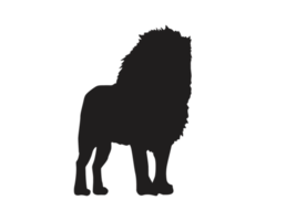 silhouette di un' maschio Leone png