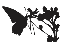 perching butterfly silhouette png