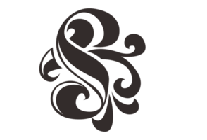 Schwarzes Strudel-Ornament-Tattoo png
