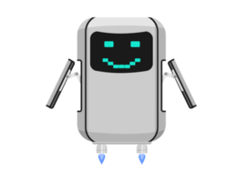 niedliche roboter-zeichentrickfigur png