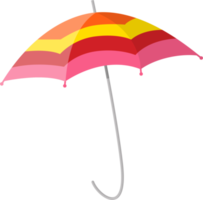 parapluie rayé rose et rayures jaunes. png