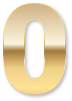 d'oro numero con ombra png