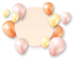 Recorte de fondo de fiesta de globos de colores png