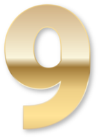 Golden Number with Shadow png