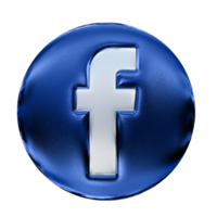 Facebook metallo icona png