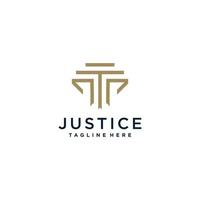 Law logo design with simple and fresh concept Premium Vector
