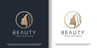 Beauty logo design with modern concept vector