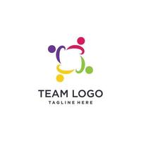 Team work logo design with modern creative style Premium Vector