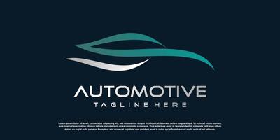 Automotive logo design with modern unique style Premium Vector