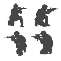 soldado, conjunto, vector