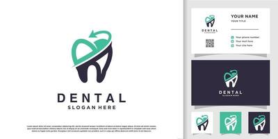 concepto de logotipo dental con vector premium de estilo único y creativo parte 1