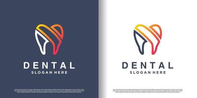 concepto de logotipo dental con vector premium de estilo único y creativo parte 2