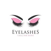 Eyelashes logo icon with modern beauty concept design Premium Vector