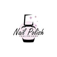 Nail polish logo icon with modern creative and unique concept design Premium Vector