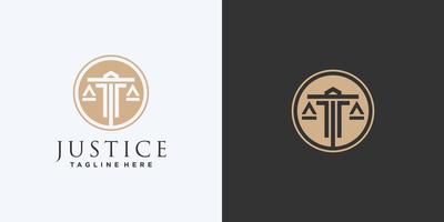 Law logo design with simple and fresh concept Premium Vector