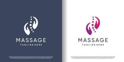 Chiropractic logo design vector with creative abstract concept