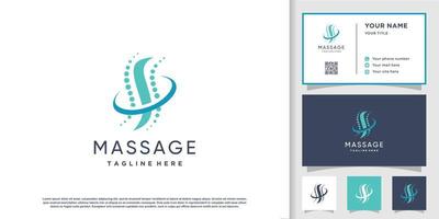 Chiropractic logo design vector with creative abstract concept