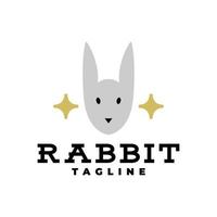 ilustración de una cabeza de conejo. bueno para cualquier negocio relacionado con animales o mascotas vector