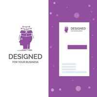 Business Logo for Data. extraction. head. knowledge. sharing. Vertical Purple Business .Visiting Card template. Creative background vector illustration