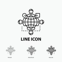 Function. instruction. logic. operation. meeting Icon in Thin. Regular and Bold Line Style. Vector illustration