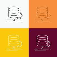 Algorithm. chart. data. diagram. flow Icon Over Various Background. Line style design. designed for web and app. Eps 10 vector illustration