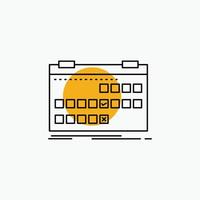 Calendar. date. event. release. schedule Line Icon vector