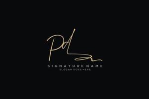 Initial PD Letter Signature Logo Template elegant design logo Sign Symbol template vector icon