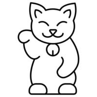 gato japonés que puede modificar o editar fácilmente vector