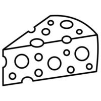 rebanada de queso que puede modificar o editar fácilmente vector