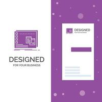 Business Logo for Window. Mac. operational. os. program. Vertical Purple Business .Visiting Card template. Creative background vector illustration